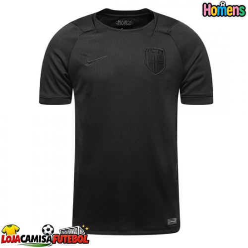 Camisa de Futebol Noruega Equipamento Secundário Mundo 2026 Manga Curta